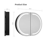 Armoire de salle de bain avec miroir LED