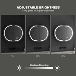 Armoire de salle de bain avec miroir LED