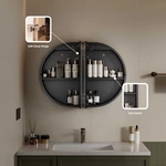 Armoire de salle de bain avec miroir LED