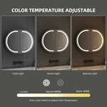 Armoire de salle de bain avec miroir LED
