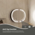 Armoire de salle de bain avec miroir LED