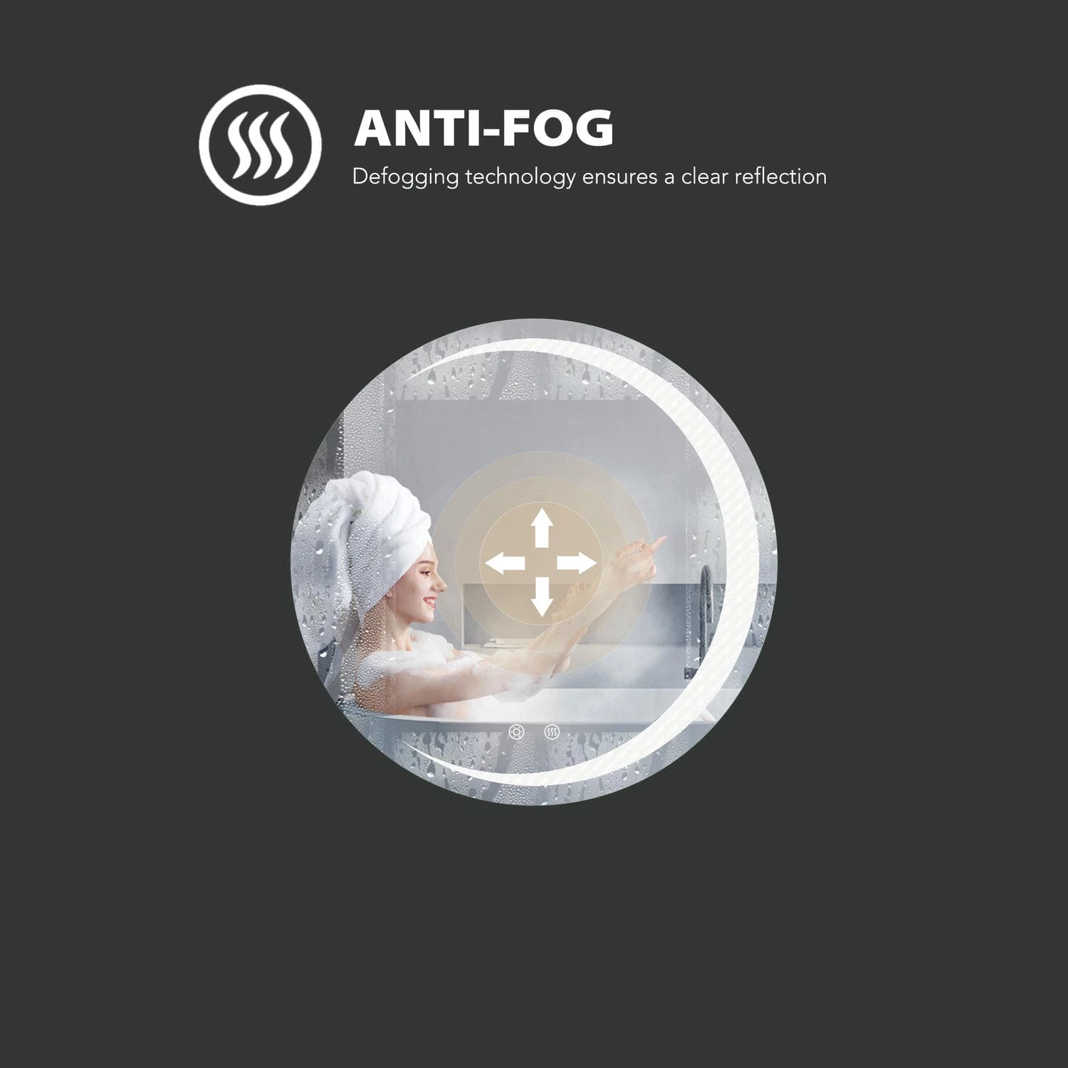 Round LED Bathroom Mirror