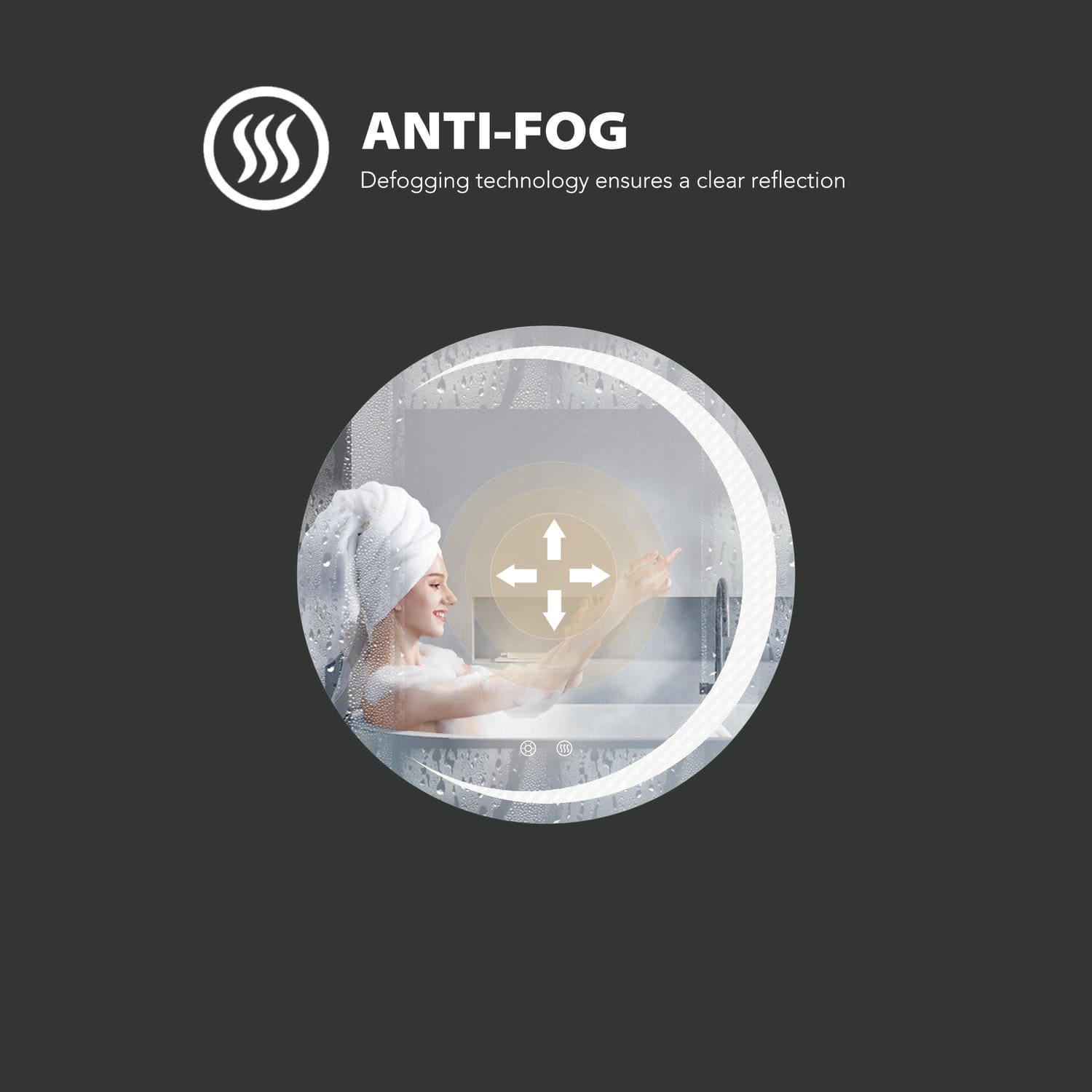 Round LED Bathroom Mirror