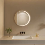 Miroir de salle de bain rond à LED