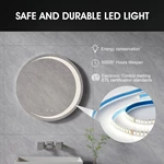 Miroir de salle de bain rond à LED