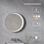 Miroir de salle de bain rond à LED