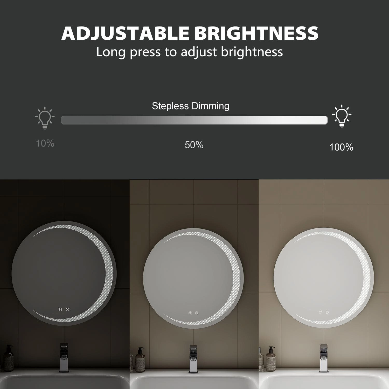 Round LED Bathroom Mirror