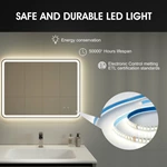Miroir de salle de bain LED sans cadre