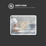 Miroir de salle de bain LED sans cadre