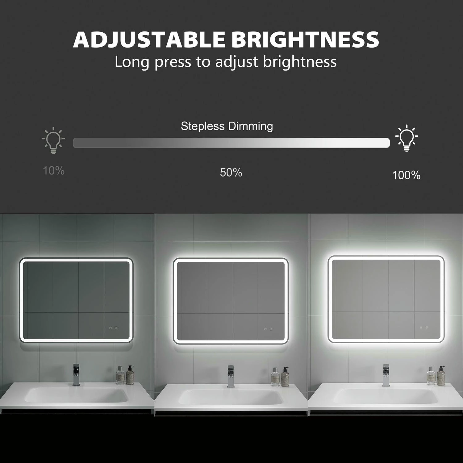 Frameless Led Bathroom Mirror
