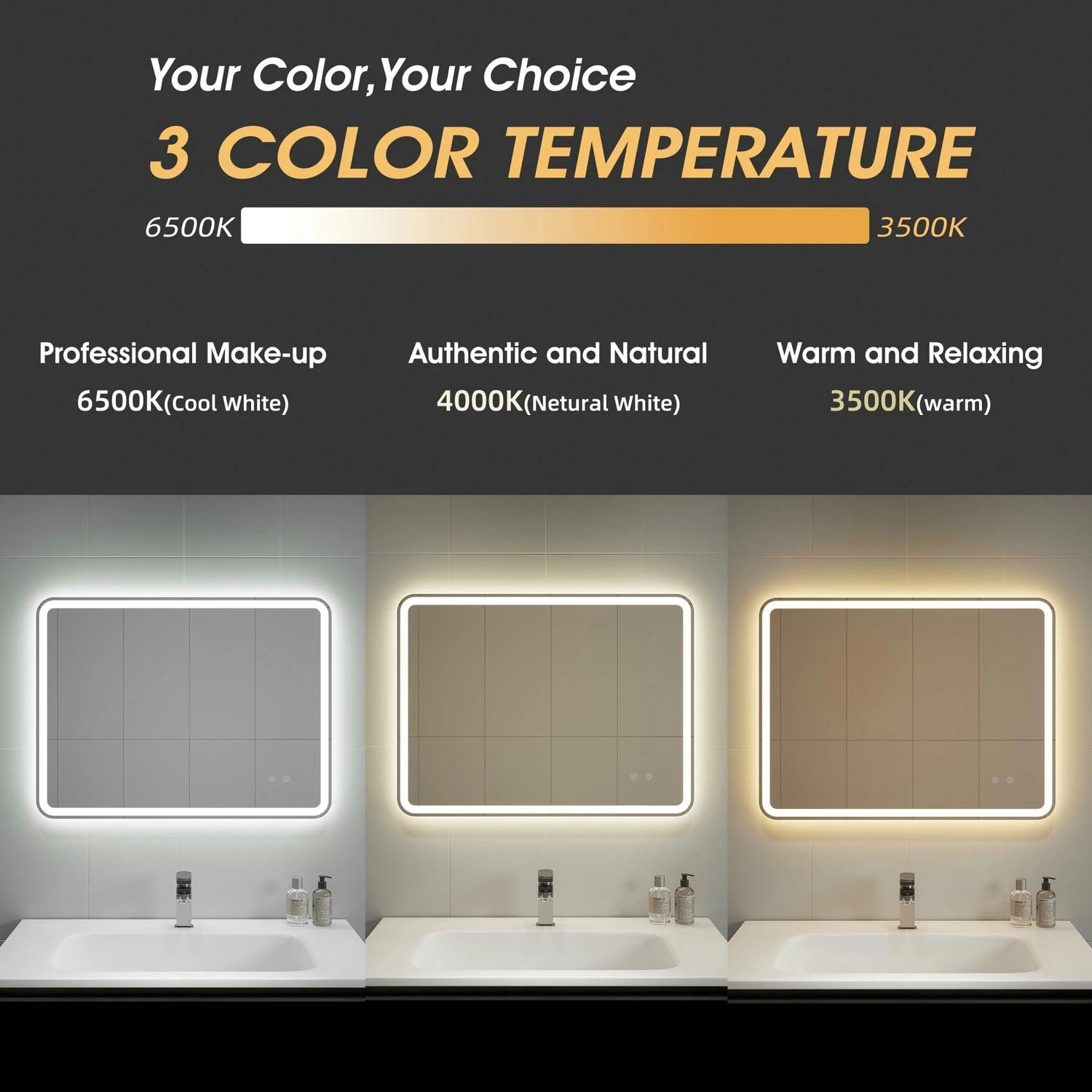 Frameless Led Bathroom Mirror