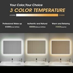 Miroir de salle de bain LED sans cadre
