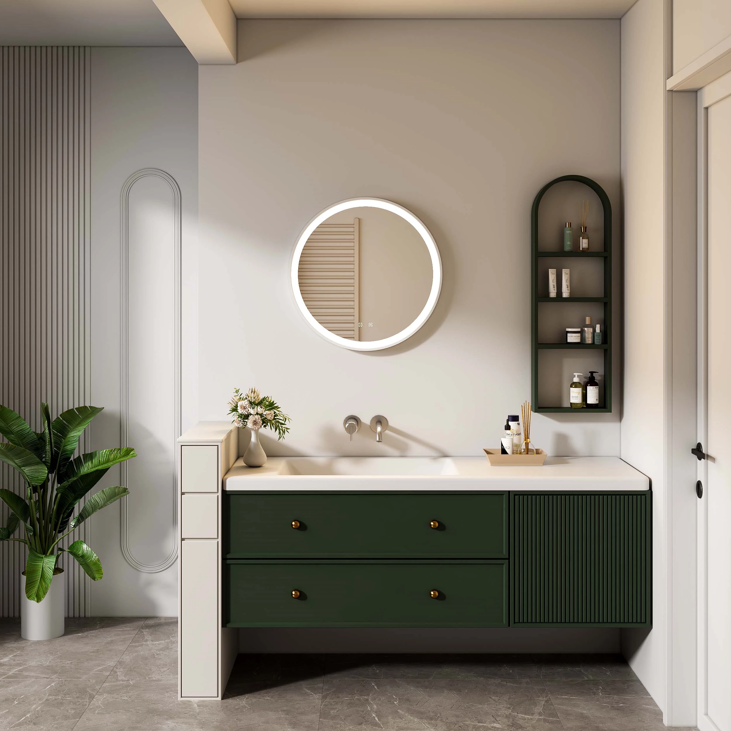 Round LED Bathroom Mirror