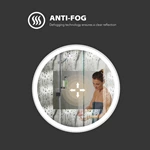 Miroir de salle de bain rond à LED