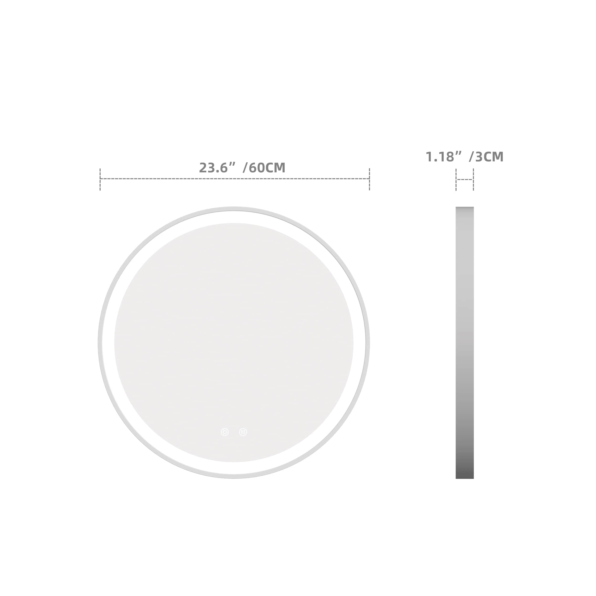 Round LED Bathroom Mirror