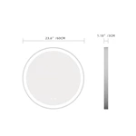 Miroir de salle de bain rond à LED