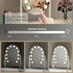 Miroir de coiffeuse ovale Hollywood