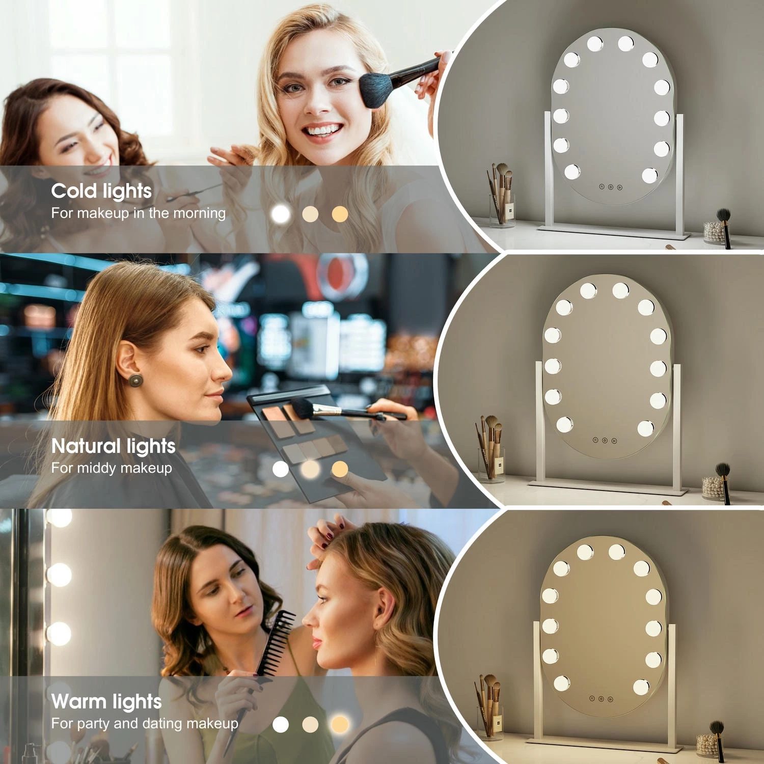 Oval Hollywood Vanity Mirror