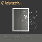 Miroir de salle de bain LED sans cadre