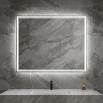 Miroir de salle de bain LED sans cadre