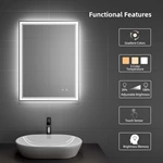 Miroir de salle de bain LED sans cadre