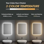 Miroir de salle de bain LED sans cadre