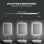 Miroir de salle de bain LED sans cadre
