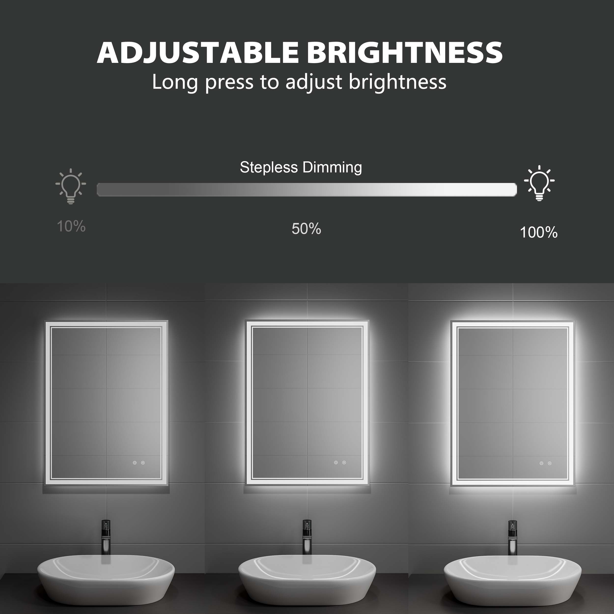 Frameless Led Bathroom Mirror
