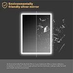 Miroir de salle de bain encadré à LED
