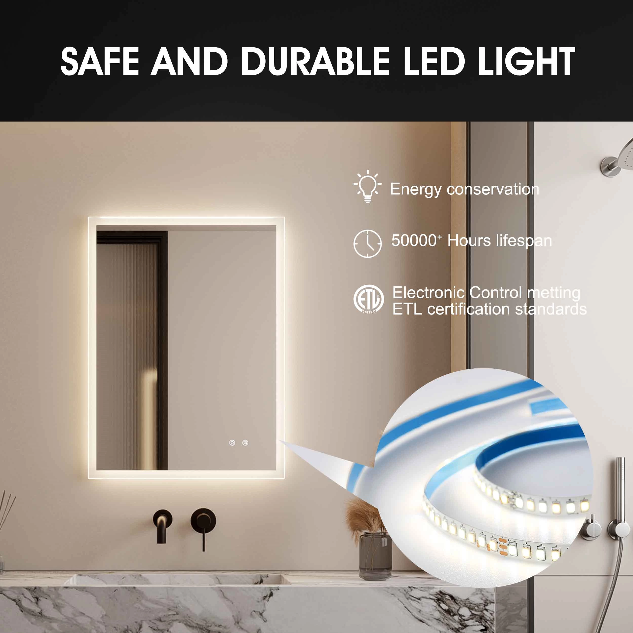 Framed Led Bathroom Mirror