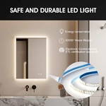 Miroir de salle de bain encadré à LED
