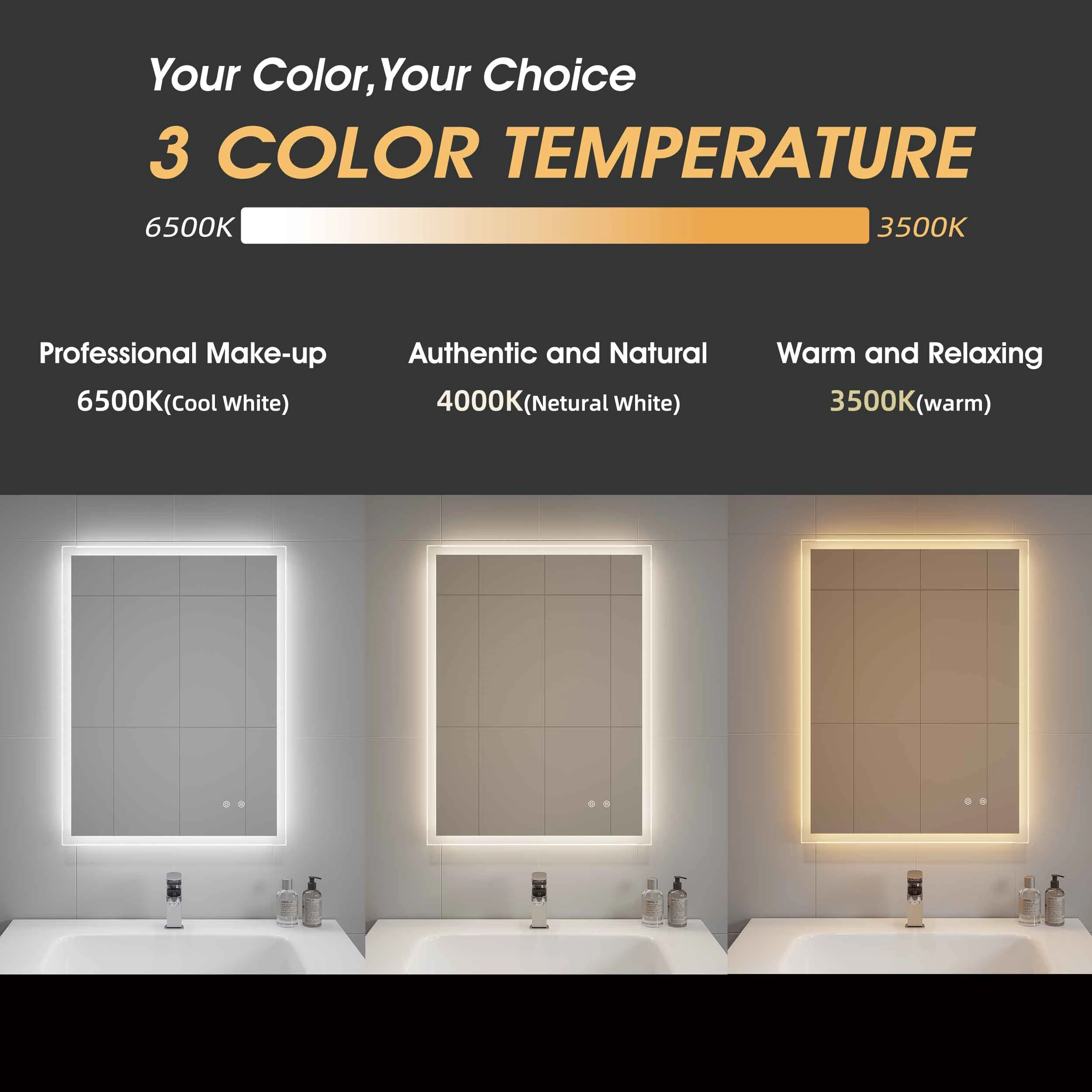 Framed Led Bathroom Mirror