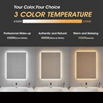 Miroir de salle de bain encadré à LED