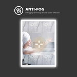 Miroir de salle de bain encadré à LED