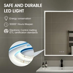 Miroir de salle de bain encadré à LED