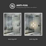 Miroir de salle de bain encadré à LED