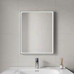 Miroir de salle de bain encadré à LED