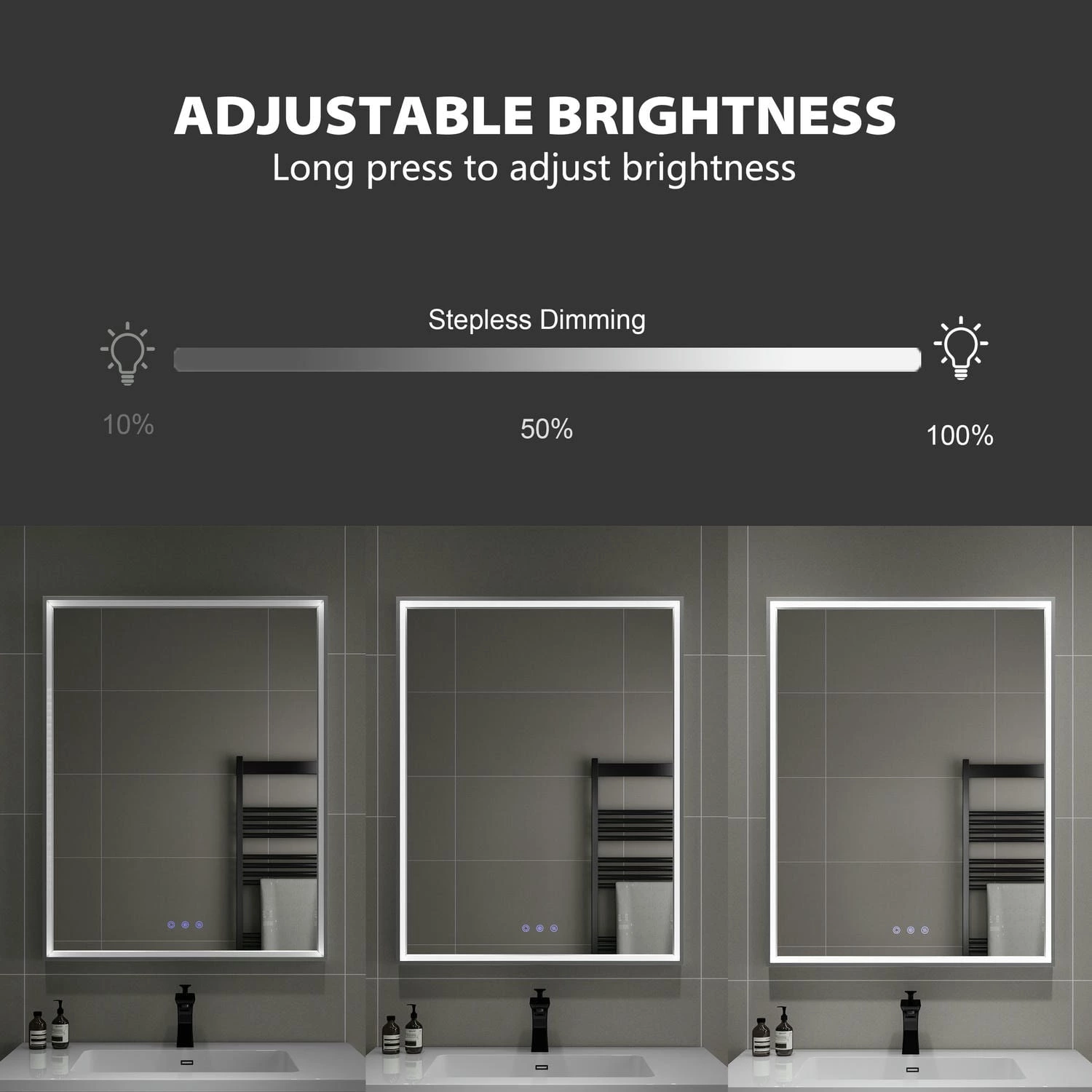 Framed Led Bathroom Mirror