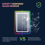 Miroir de salle de bain LED RGB