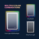 Miroir de salle de bain LED RGB