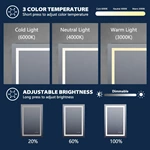 Miroir de salle de bain LED RGB
