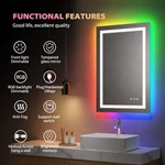 Miroir de salle de bain LED RGB