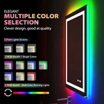 Miroir de salle de bain LED RGB