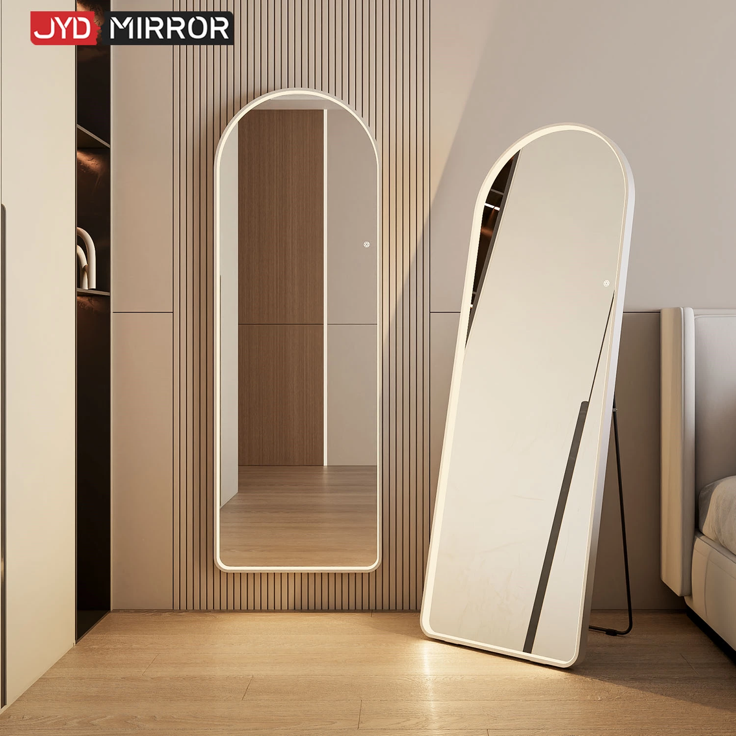 Miroir pleine longueur arqué à LED