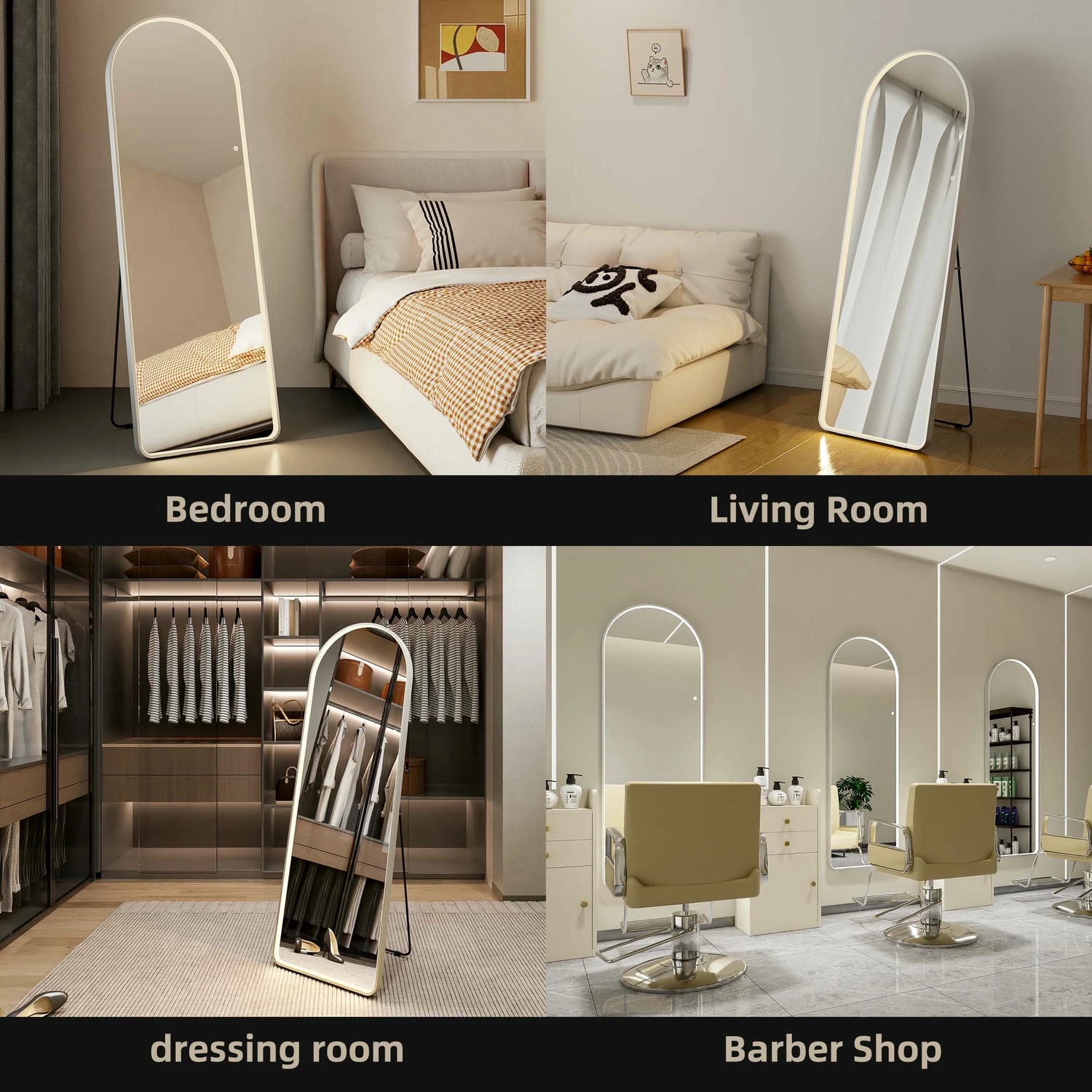 Arched Led Full Length Mirror