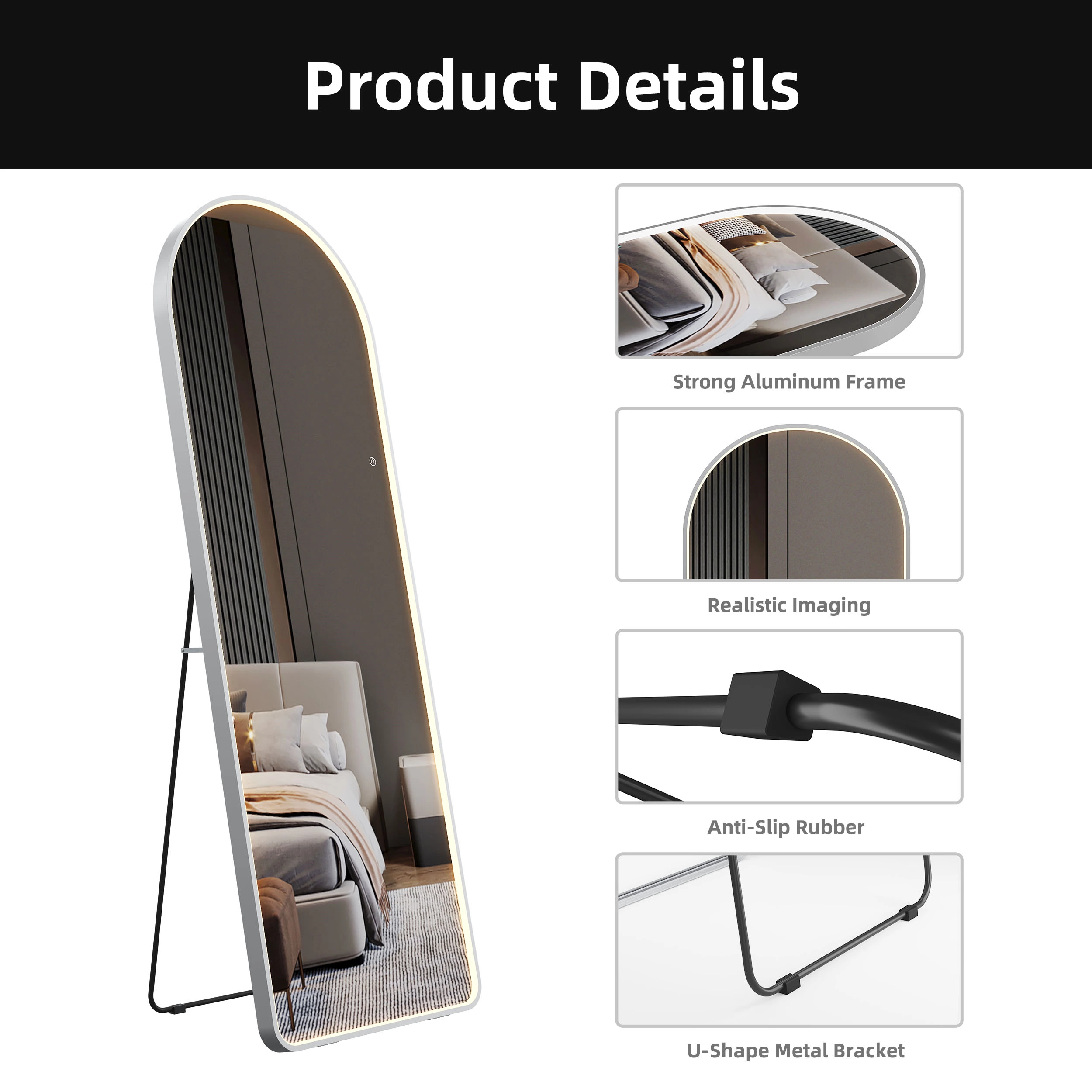 Arched Led Full Length Mirror