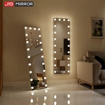 Miroir sur pied à LED de style Hollywood
