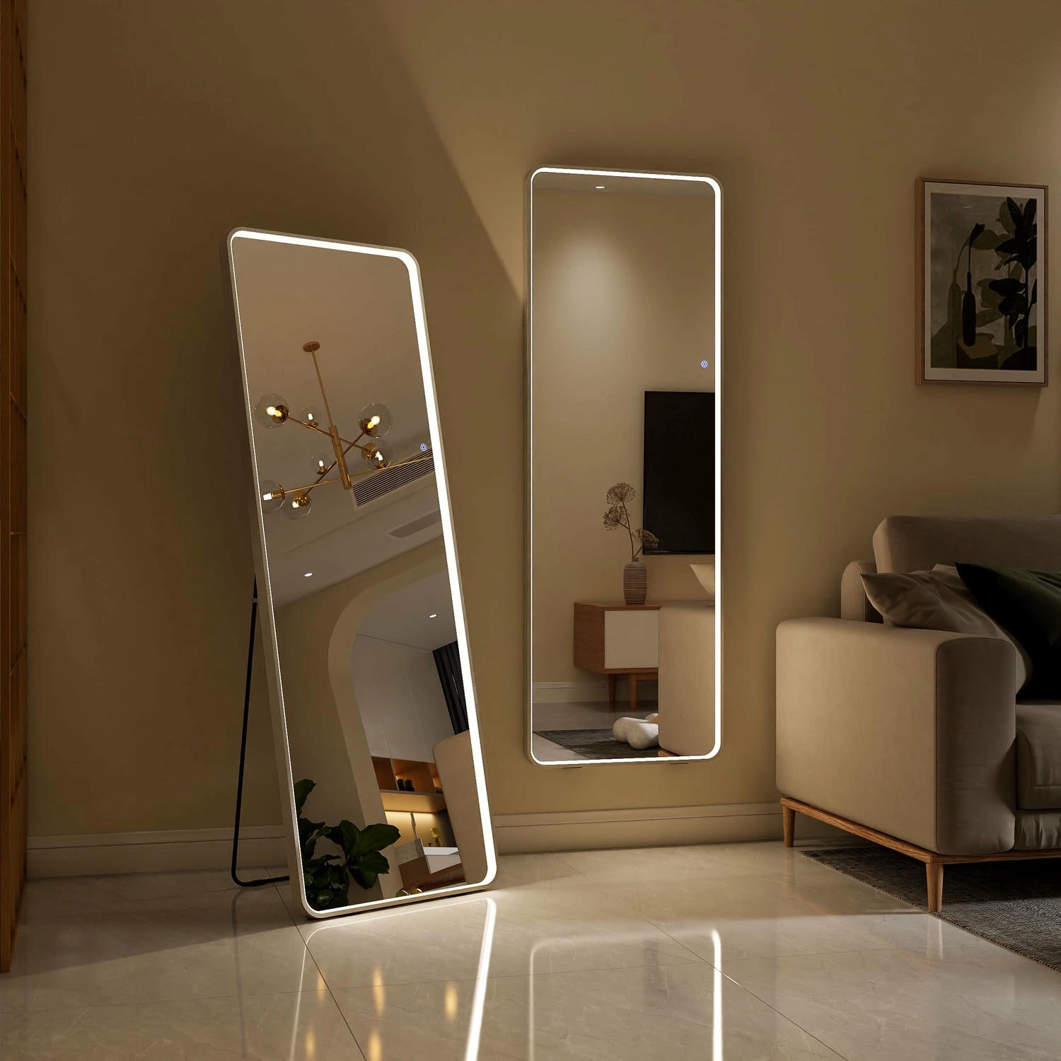 Framed Led Full Length Mirror