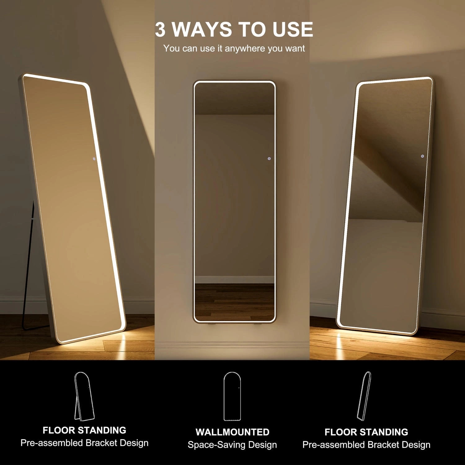 Framed Led Full Length Mirror