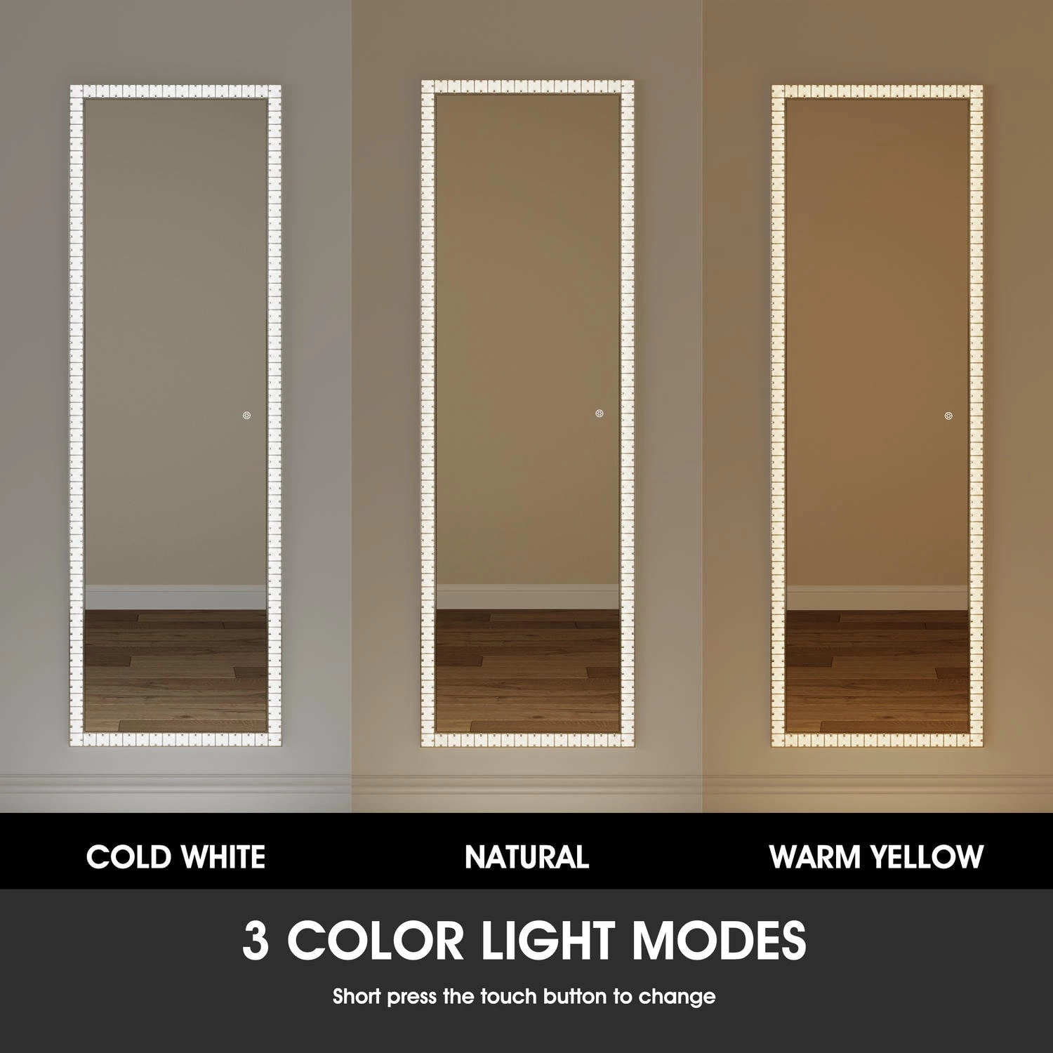 Led Crystal Full Length Mirror